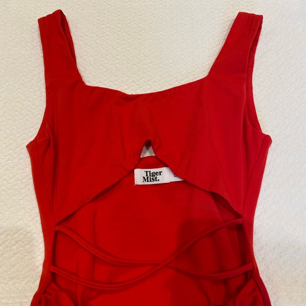 strapless open back dress Short Sleeve Striped Red Bandage Mini Dress